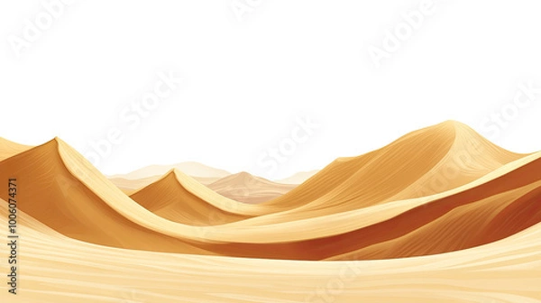 Fototapeta dune on a transparent background