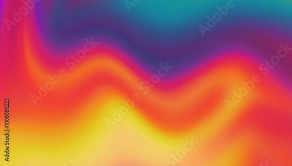Fototapeta retro vibrant gradient background with thermal heatmap effect and grain texture