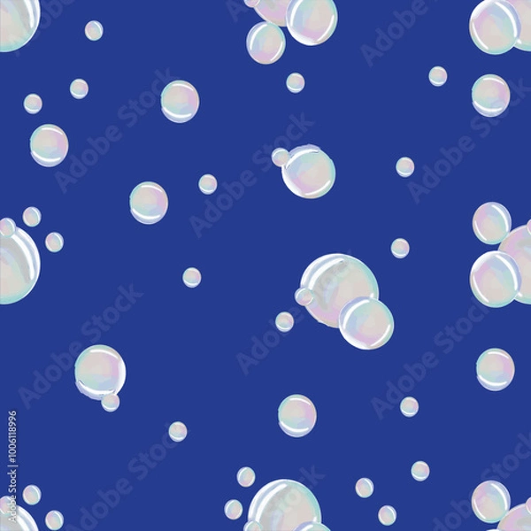 Obraz geometric floral seamless vector, 
all variations of soap bubbles, floral prints, and vintage patterns