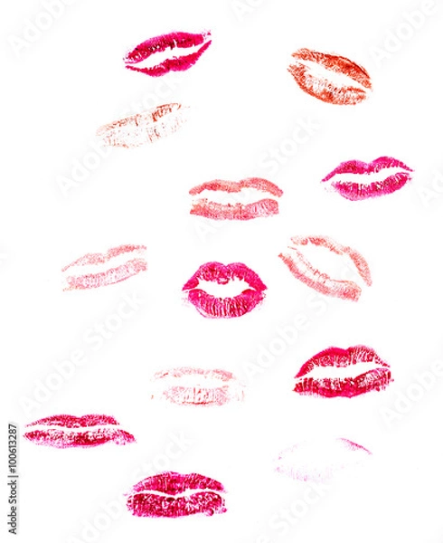Obraz Lips on white background