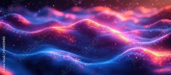 Fototapeta Abstract Neon Landscape