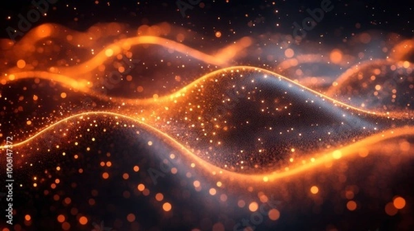 Fototapeta Abstract Glowing Waves