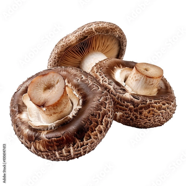 Fototapeta shiitake mushroom isolate on white background