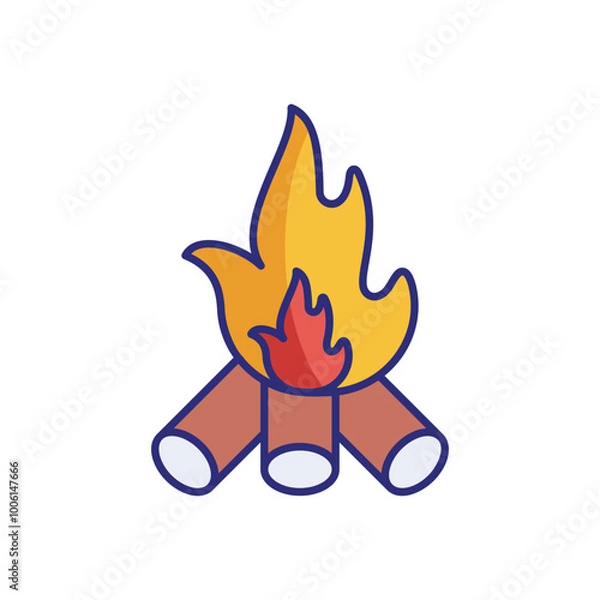 Fototapeta Bonfire vector icon