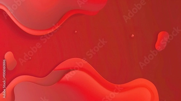 Fototapeta Vivid red fluid colorful background creating a mesmerizing and dynamic visual experience. A stunning blend of rich red hues and fluid textures that evoke a sense of passion and energy