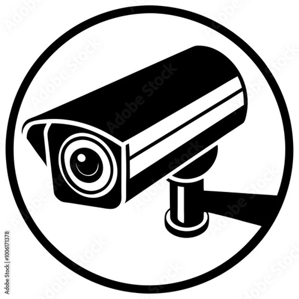 Obraz CCTV camera icon with Transparent Background Clipart