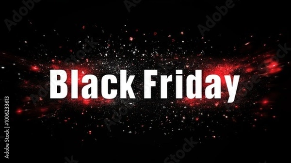 Fototapeta Black Friday Sale Banner with Bold Text – Special Discount and Limited-Time Offers