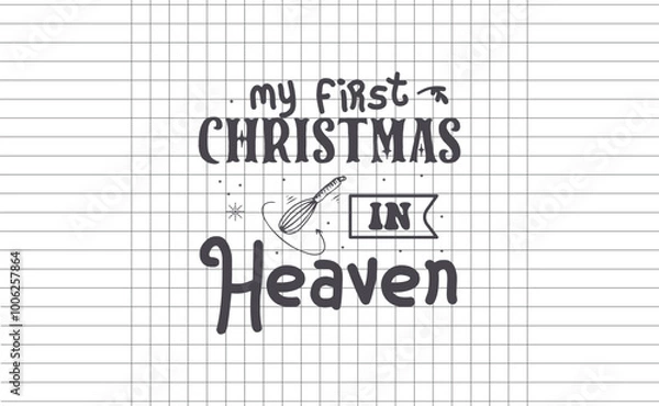 Obraz Christmas Typography Trendy Creative Printable Design