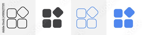 Fototapeta menu icon vector set use for web