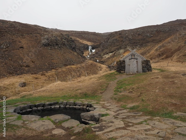 Obraz Island West hot spring