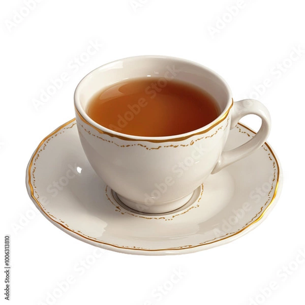 Obraz Tea Cup High Quality AI Generated Image With PNG Background