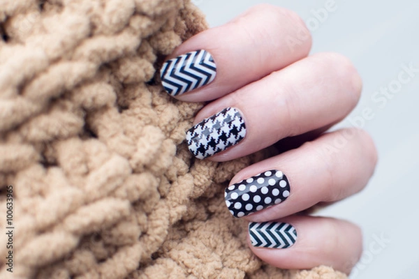 Obraz Geometric nail wraps