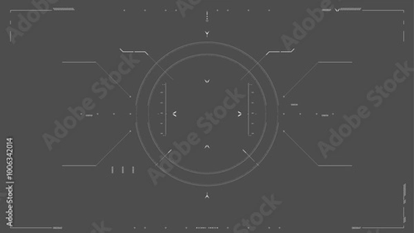 Fototapeta Sci-fi, FUI, UI, futuristic UI, GUI, HUD. Ready to animate.