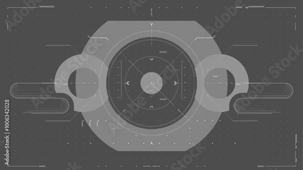 Fototapeta Sci-fi, FUI, UI, futuristic UI, GUI, HUD. Ready to animate.