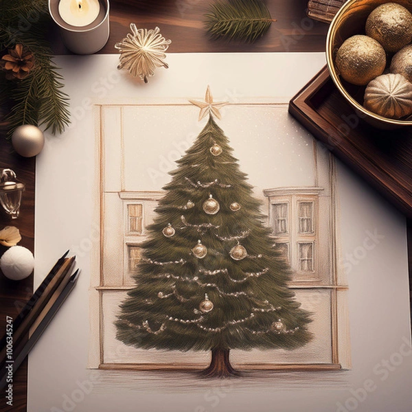 Fototapeta 행복한 크리스마스