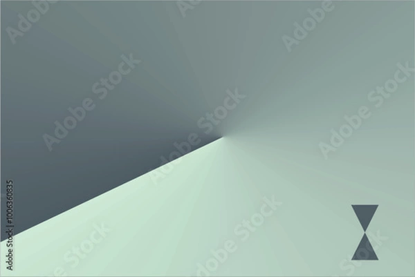 Obraz The background is a two-color combination of dark green and light green
