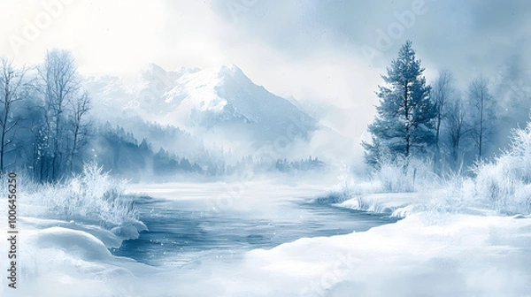 Fototapeta What happens in winter, generative AI