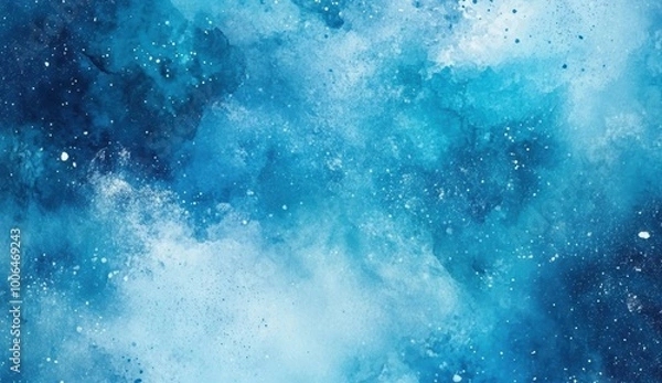 Obraz Blue Watercolor Texture.