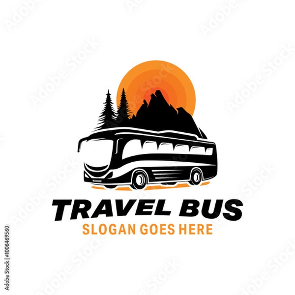 Obraz Travel bus logo design vector