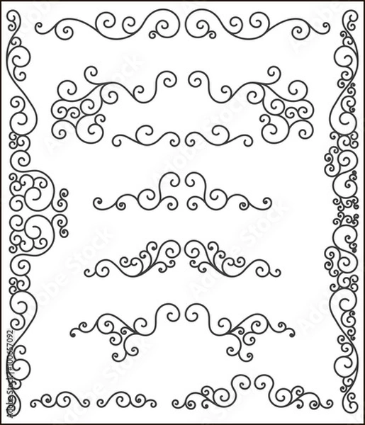 Obraz Set of decorative elements.