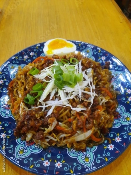 Obraz yakisoba on plate