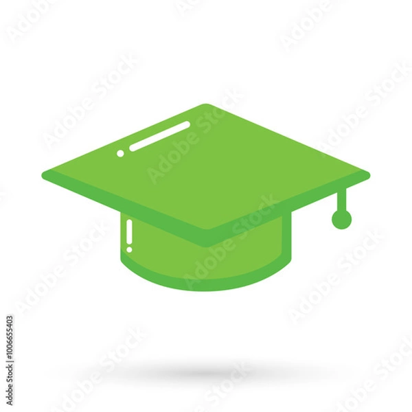 Obraz Toga hat icon. Graduation cap, student toga hat learning education concept for web, logo, mobile app, UI, UX.
