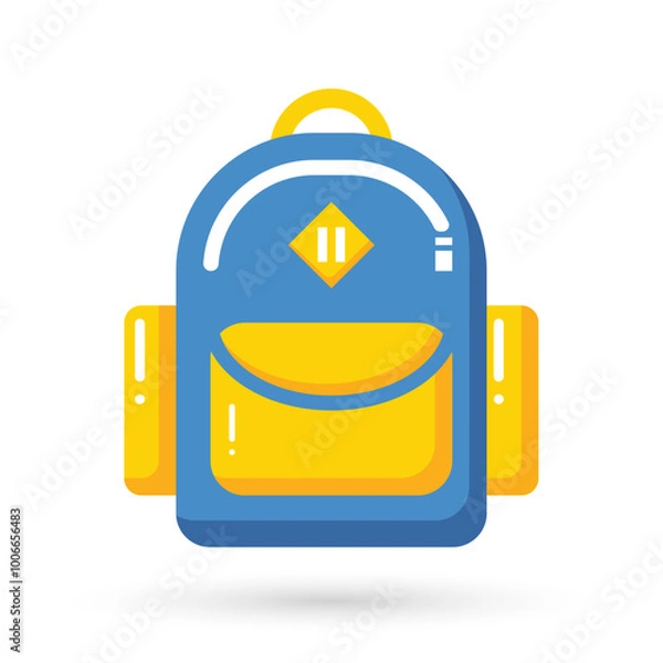 Obraz Office folders icon. File management concept. Simple storage supplies vector illustration. Stationery can be used for study or work.