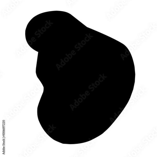 Obraz ink black brush strokes spots dots. Hand drawn vector