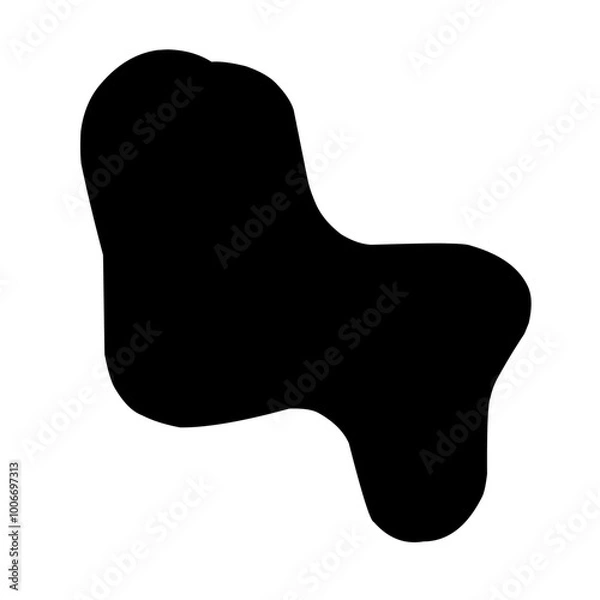 Obraz ink black brush strokes spots dots. Hand drawn vector