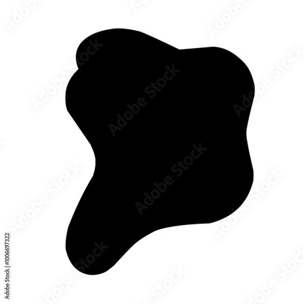 Obraz ink black brush strokes spots dots. Hand drawn vector