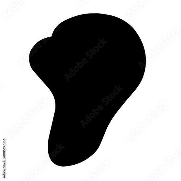 Obraz ink black brush strokes spots dots. Hand drawn vector