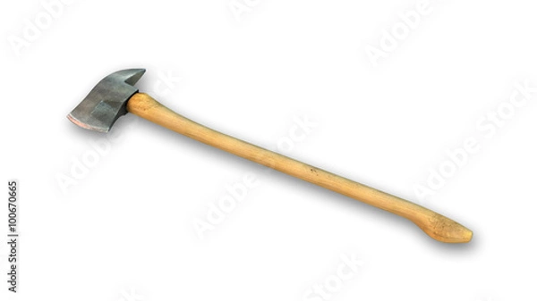 Obraz Lumberjack Axe isolated on white background