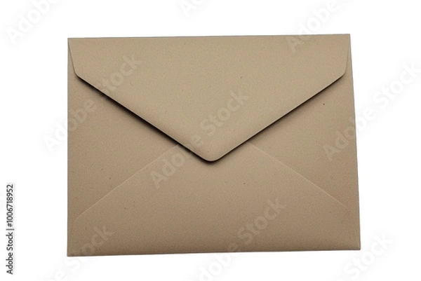 Fototapeta A simple beige envelope, perfect for letters, invitations, or special occasions. Ideal for showcasing stationery designs.