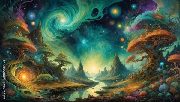 Obraz Mystische Landschaft - Traumlandschaft