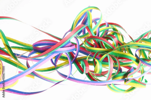 Obraz Luftschlangen Karneval Silvester feiern 3