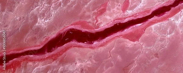 Fototapeta An arteriographic image showing contrast dye flowing through the arteries of the legs, highlighting any areas of plaque buildup or narrowing in the blood vessels.