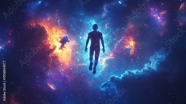 Fototapeta silhouette, couple, love, night, moon, woman, people, sky, illustration, vector, star, blue, romance, light, kiss, abstract, romantic, boy, art, heart, valentine, party, dance, family, black, business