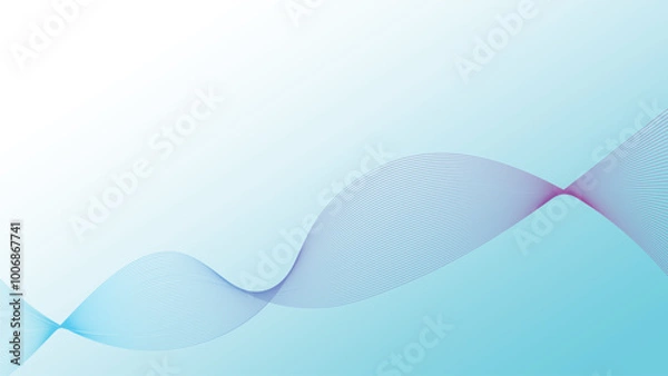 Fototapeta Soft aqua gradient background with blending lines, perfect for creating serene and calming visuals in various creative projects.
