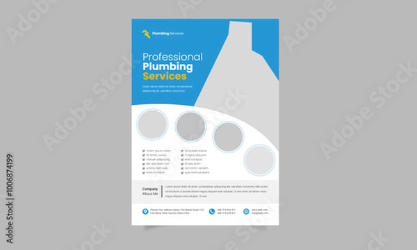Fototapeta Expert Plumbing Service Flyer
