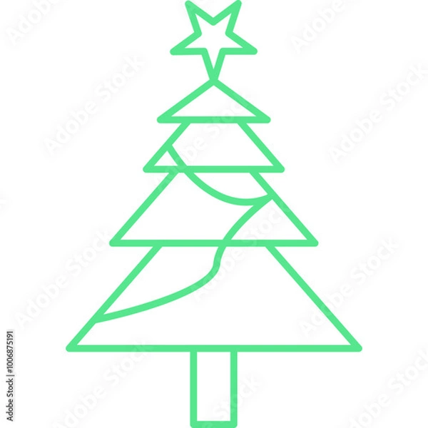 Obraz  Christmas, New Year Vector Icon element, Isolated white background