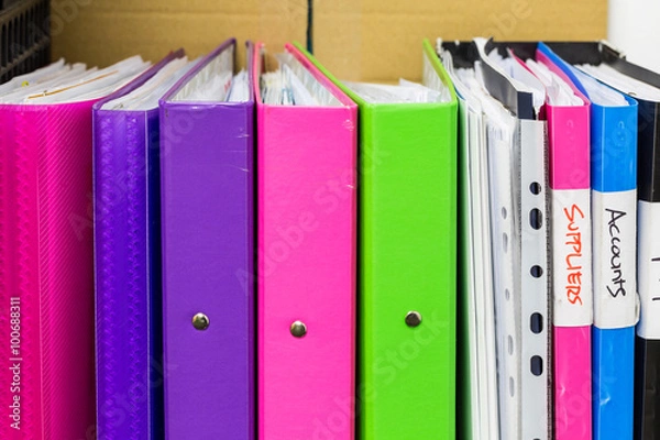 Fototapeta colorful folders