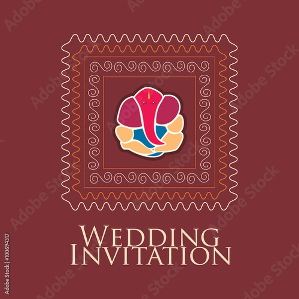 Fototapeta Creative wedding concept vector 