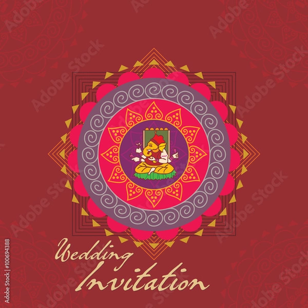 Fototapeta Creative wedding concept vector 