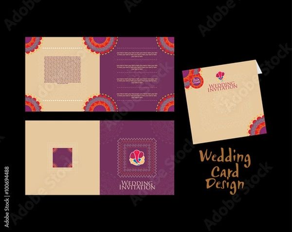 Fototapeta Creative wedding concept vector 