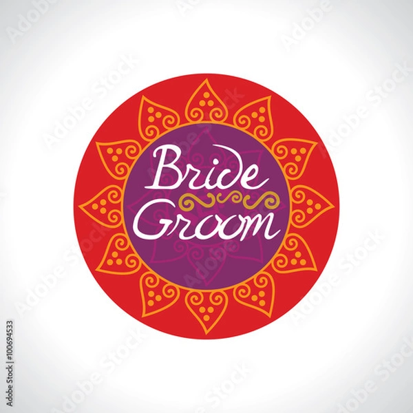 Fototapeta Creative wedding concept vector 