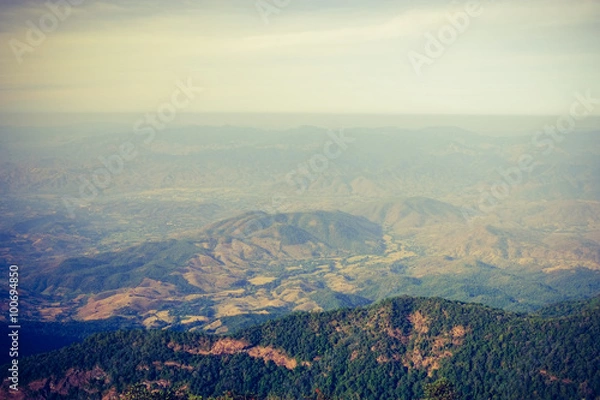 Obraz Mountains in Thailand with filter effect retro vintage style