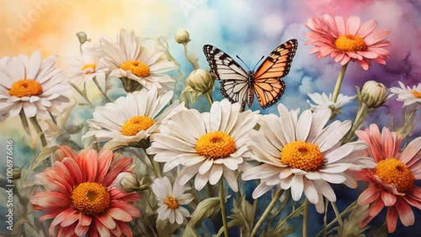 Obraz butterfly on a flower