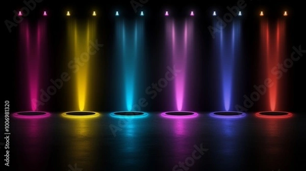 Fototapeta Vibrant Neon Lights: A Spectrum of Luminous Possibilities