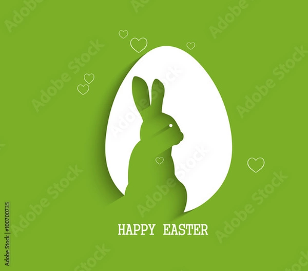Obraz paper egg with shadow Easter card