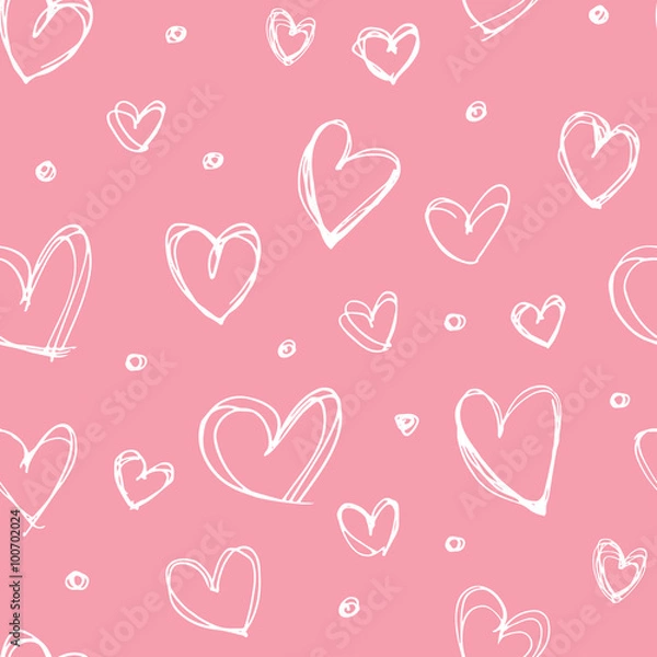 Fototapeta Seamless heart pattern